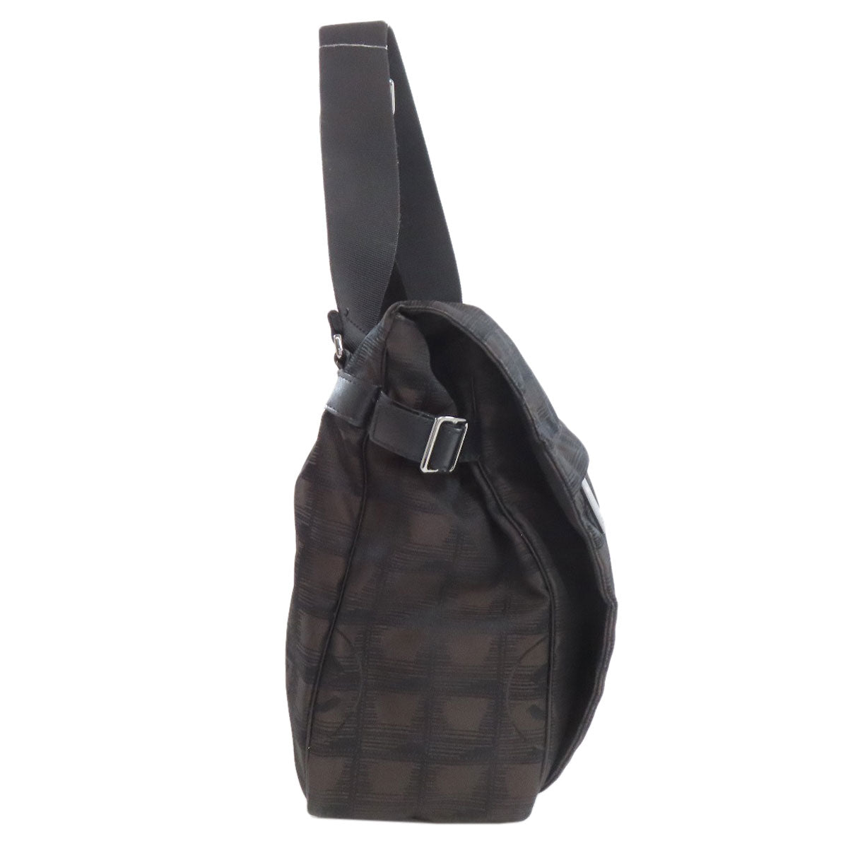 CHANEL Shoulder Bag Nylon jacquard Brown New travel line