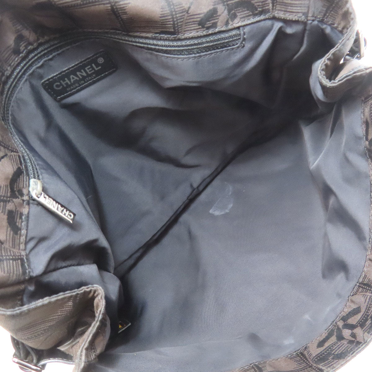 CHANEL Shoulder Bag Nylon jacquard Brown New travel line