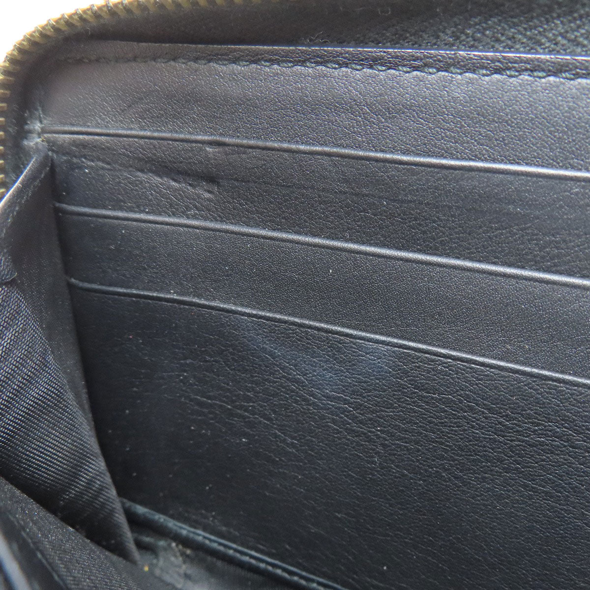 GUCCI Long Wallet Purse 453158 Calfskin black Nimfair Zip Around Bamboo