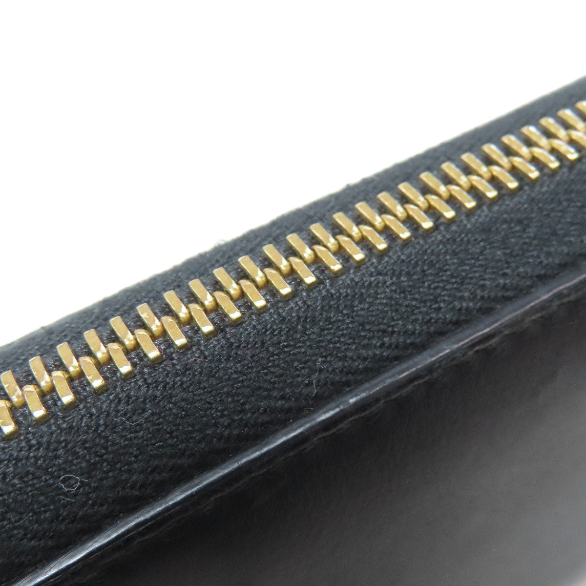 GUCCI Long Wallet Purse 453158 Calfskin black Nimfair Zip Around Bamboo