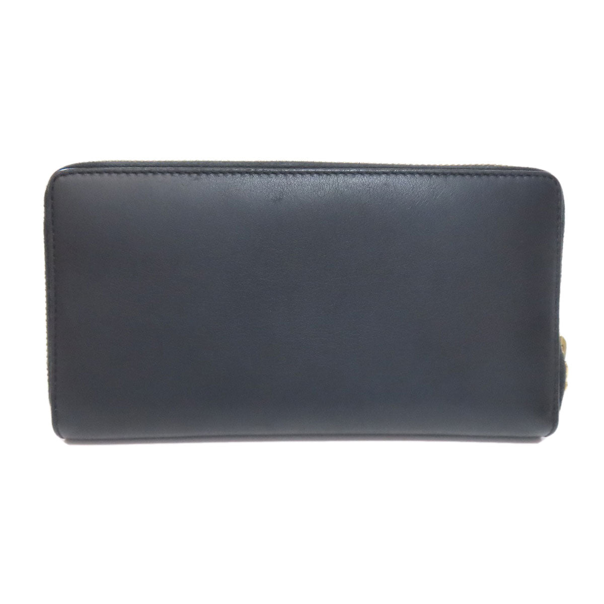 GUCCI Long Wallet Purse 453158 Calfskin black Nimfair Zip Around Bamboo