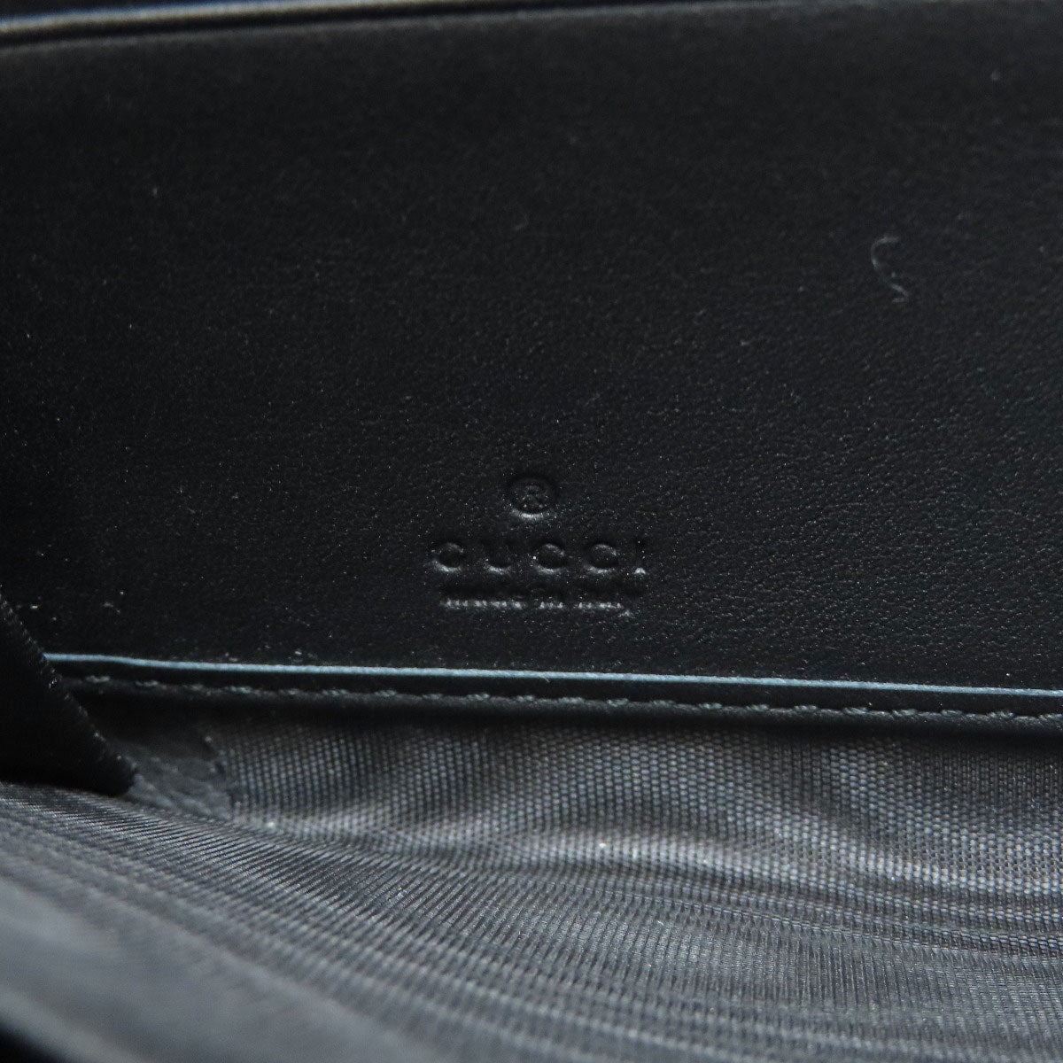 GUCCI Long Wallet Purse 453158 Calfskin black Nimfair Zip Around Bamboo