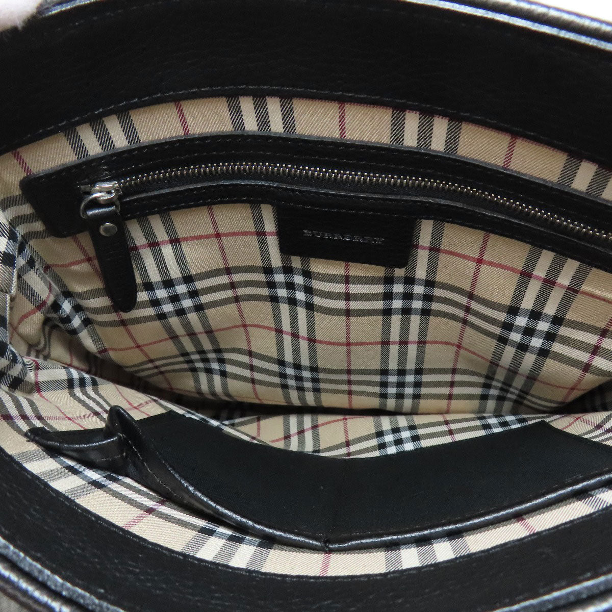 BURBERRY Shoulder Bag leather black logo