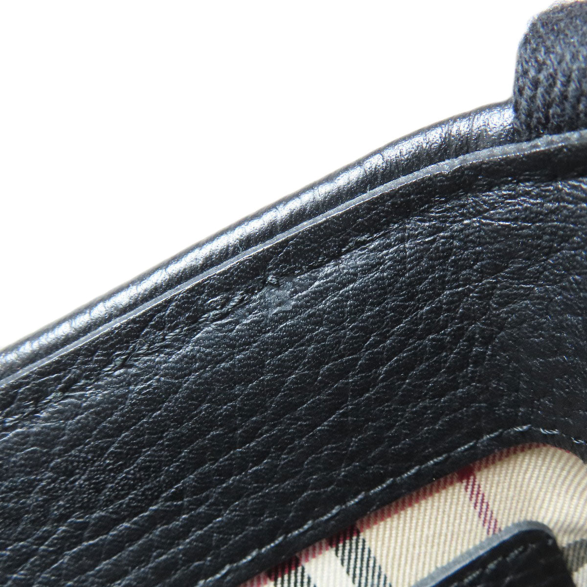 BURBERRY Shoulder Bag leather black logo