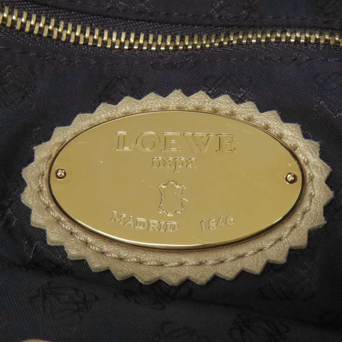 LOEWE Handbag Calfskin gold logo