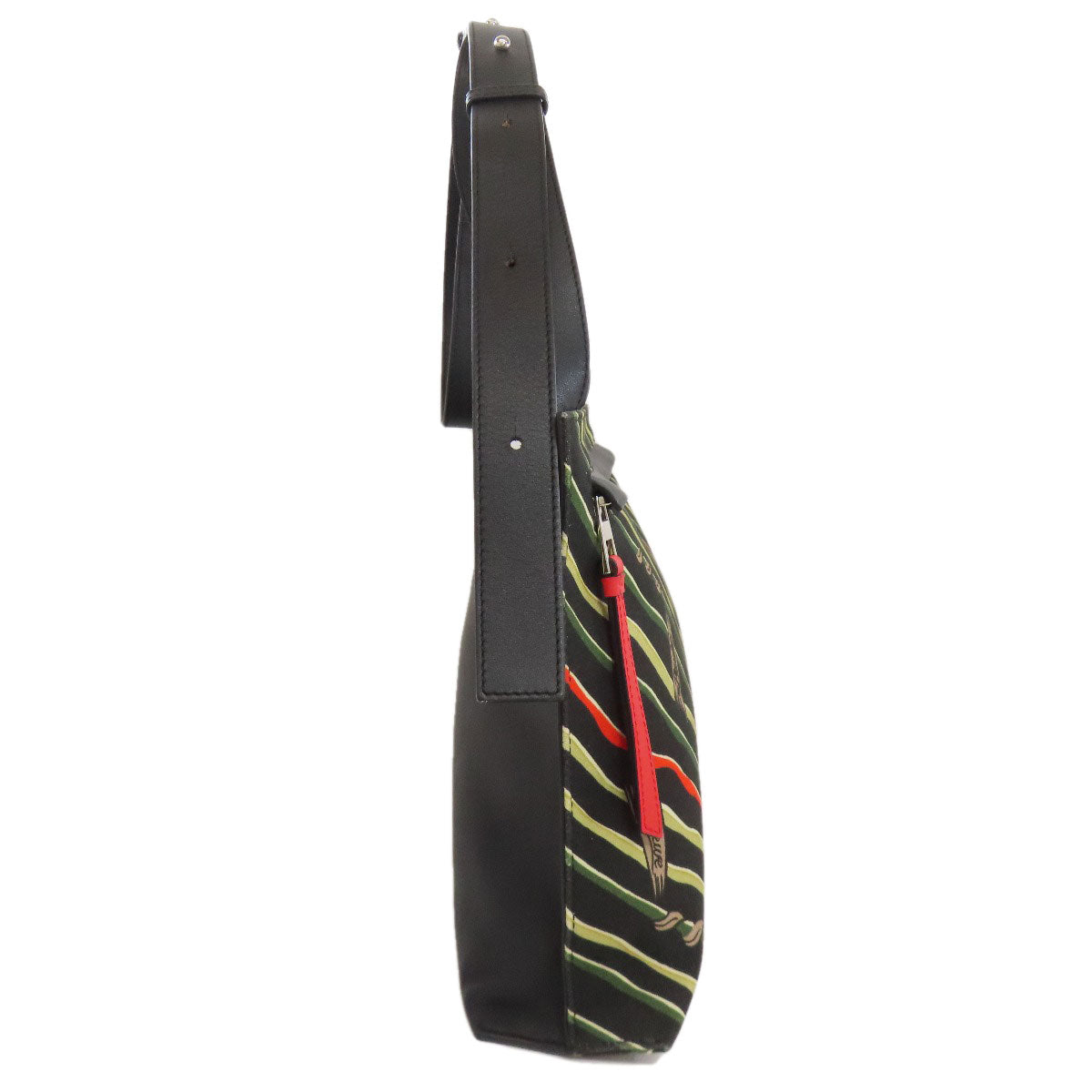 LOEWE Shoulder Bag canvas black Paula's Ibiza Flag Bag T-Messenger