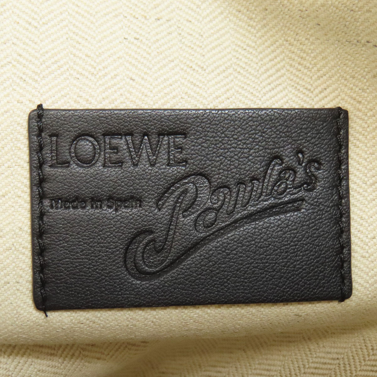 LOEWE Shoulder Bag canvas black Paula's Ibiza Flag Bag T-Messenger