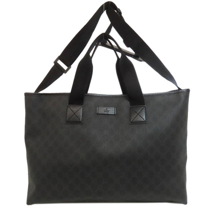 GUCCI Tote Bag 162785 PVC black GG Supreme 2WAY