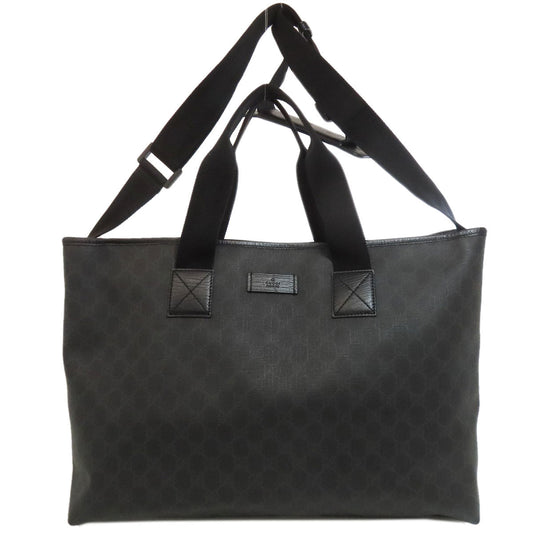 GUCCI Tote Bag 162785 PVC black GG Supreme 2WAY