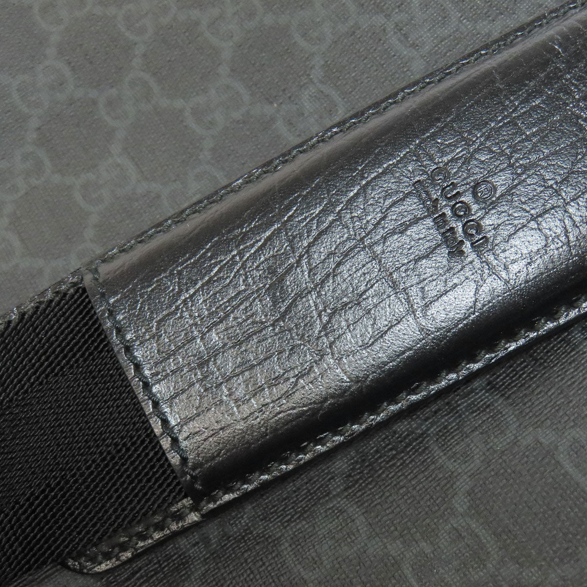 GUCCI Tote Bag 162785 PVC black GG Supreme 2WAY