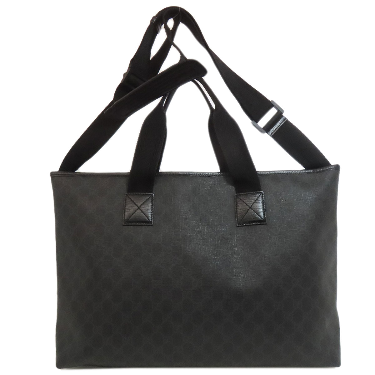 GUCCI Tote Bag 162785 PVC black GG Supreme 2WAY