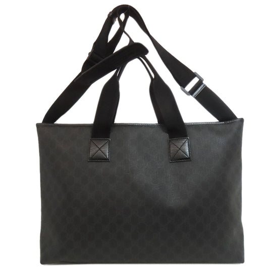 GUCCI Tote Bag 162785 PVC black GG Supreme 2WAY
