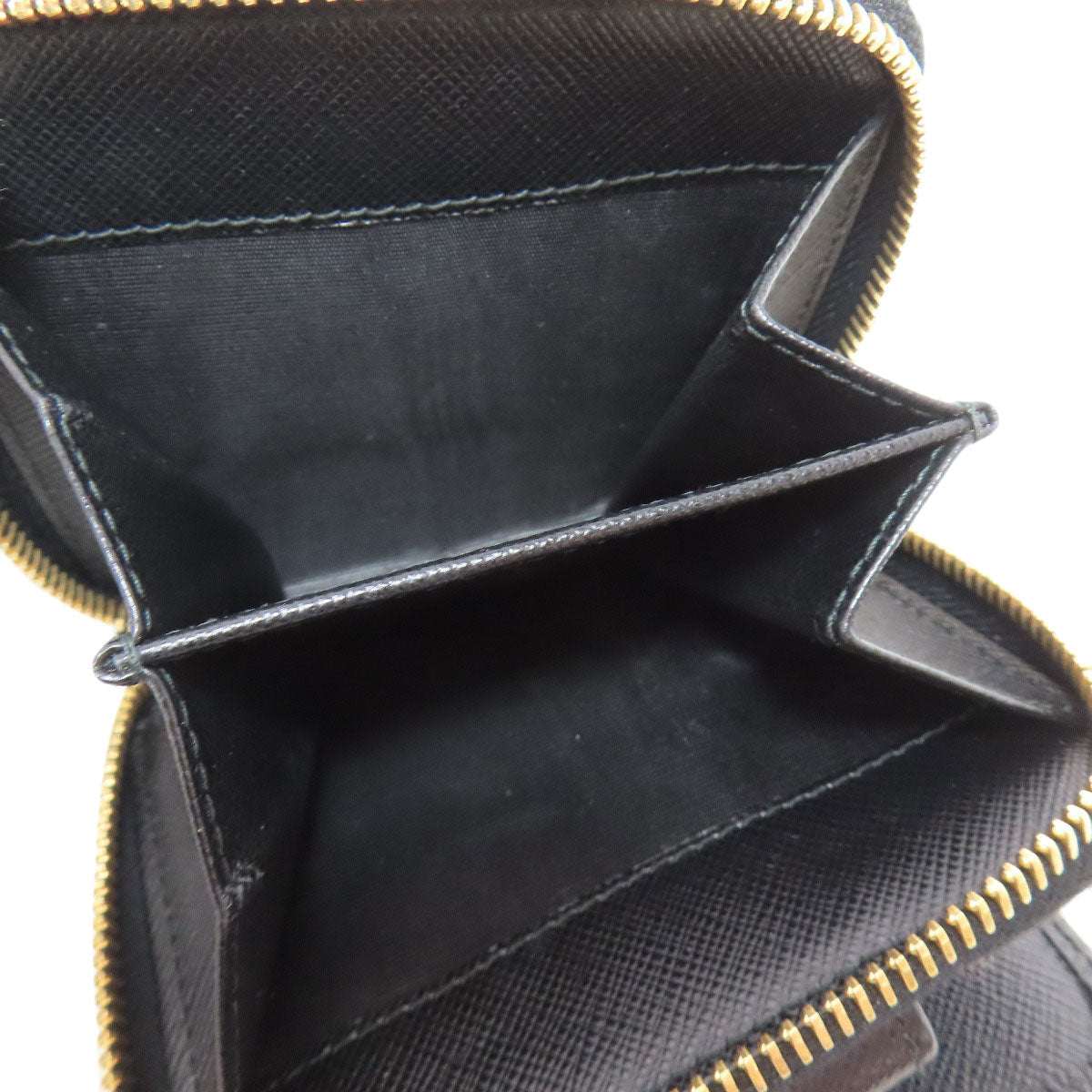 PRADA Bifold Wallet Safiano black Zip wallet