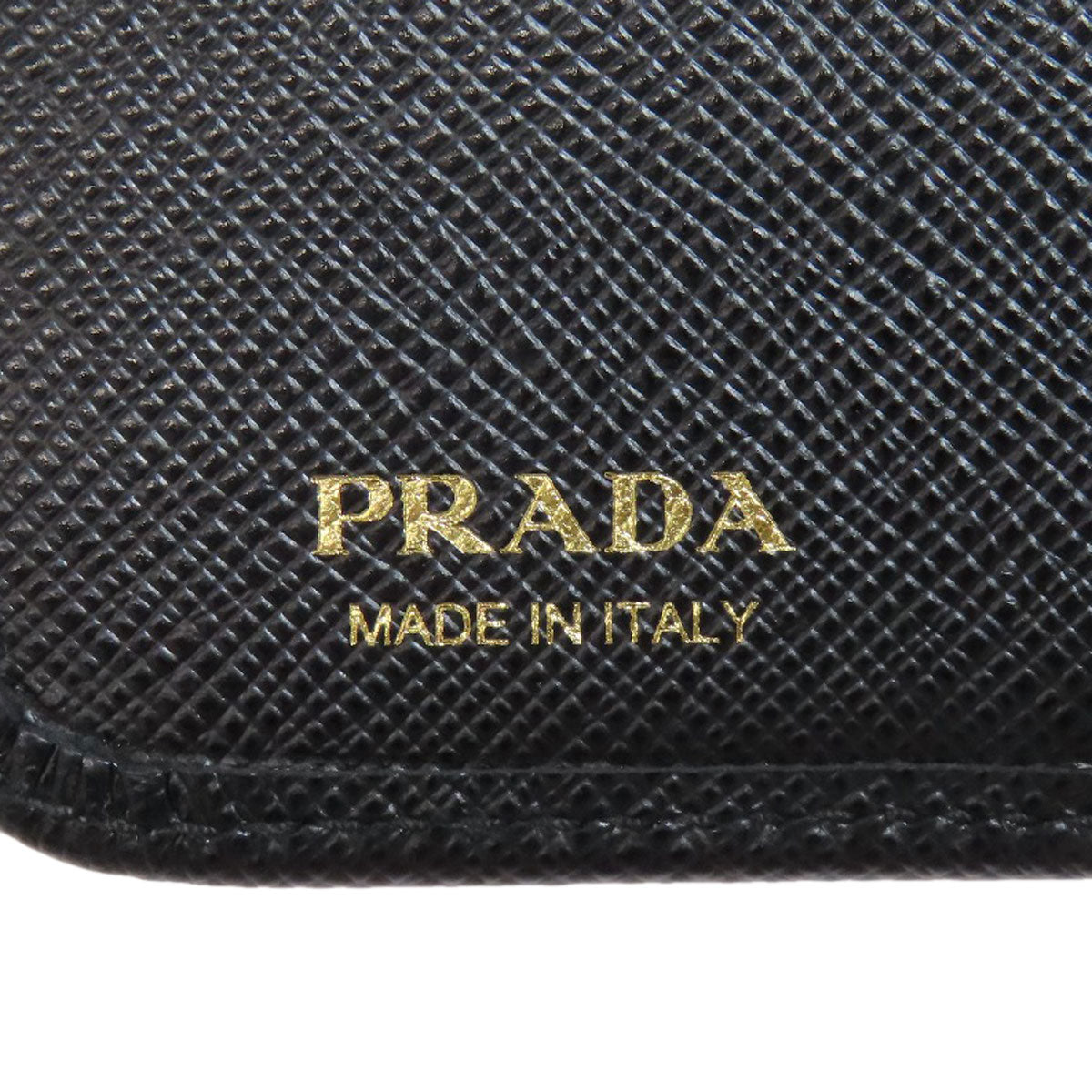 PRADA Bifold Wallet Safiano black Zip wallet