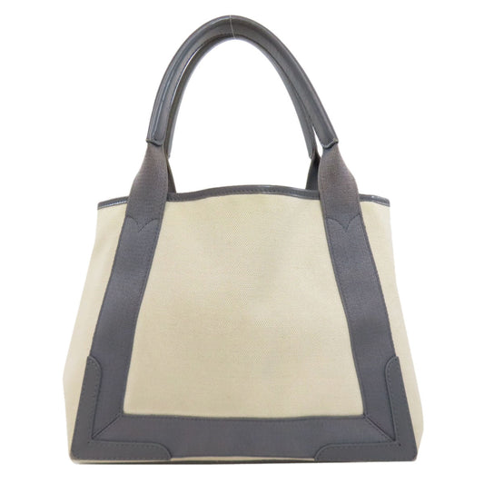 BALENCIAGA Tote Bag canvas white Navy kabas
