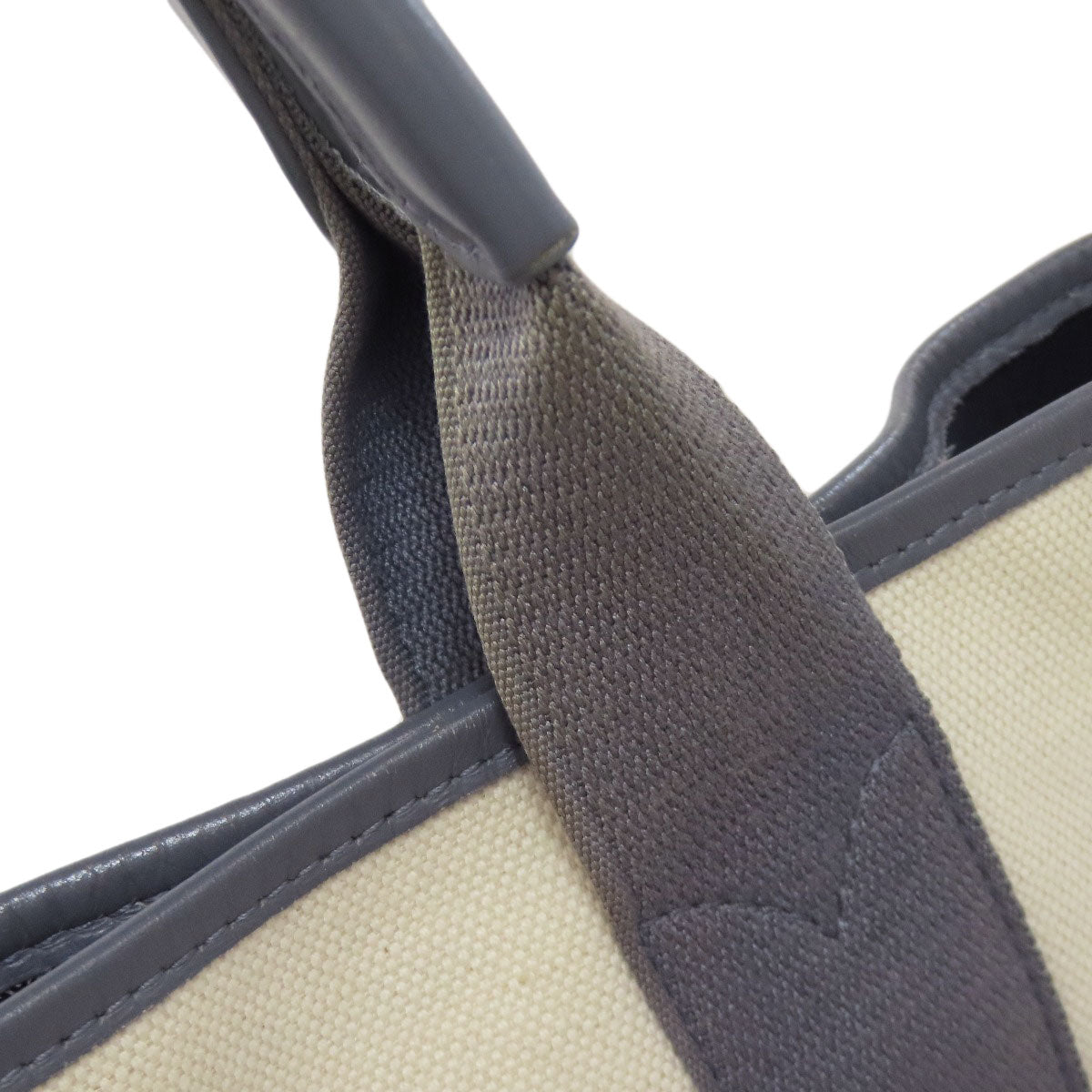 BALENCIAGA Tote Bag canvas white Navy kabas