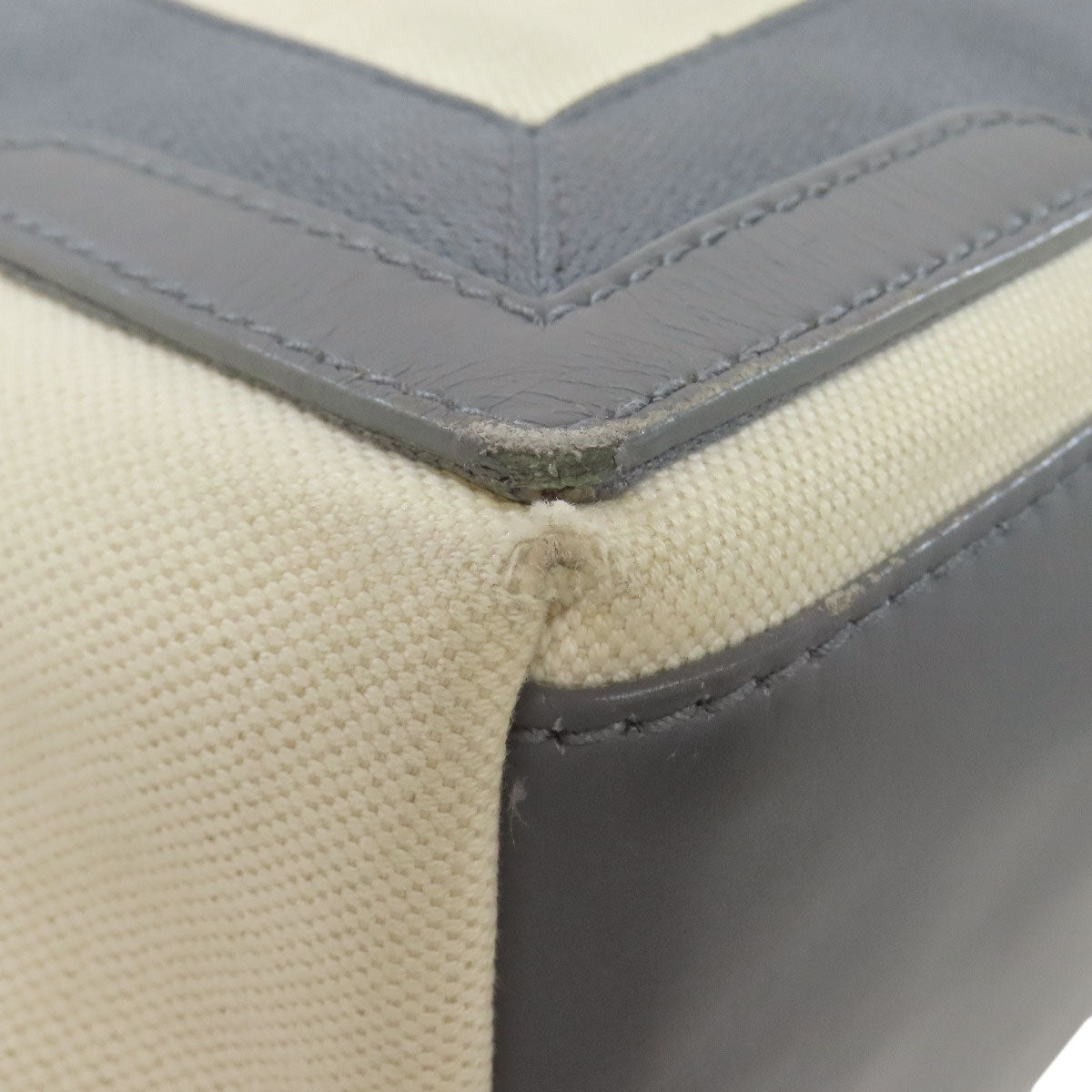 BALENCIAGA Tote Bag canvas white Navy kabas