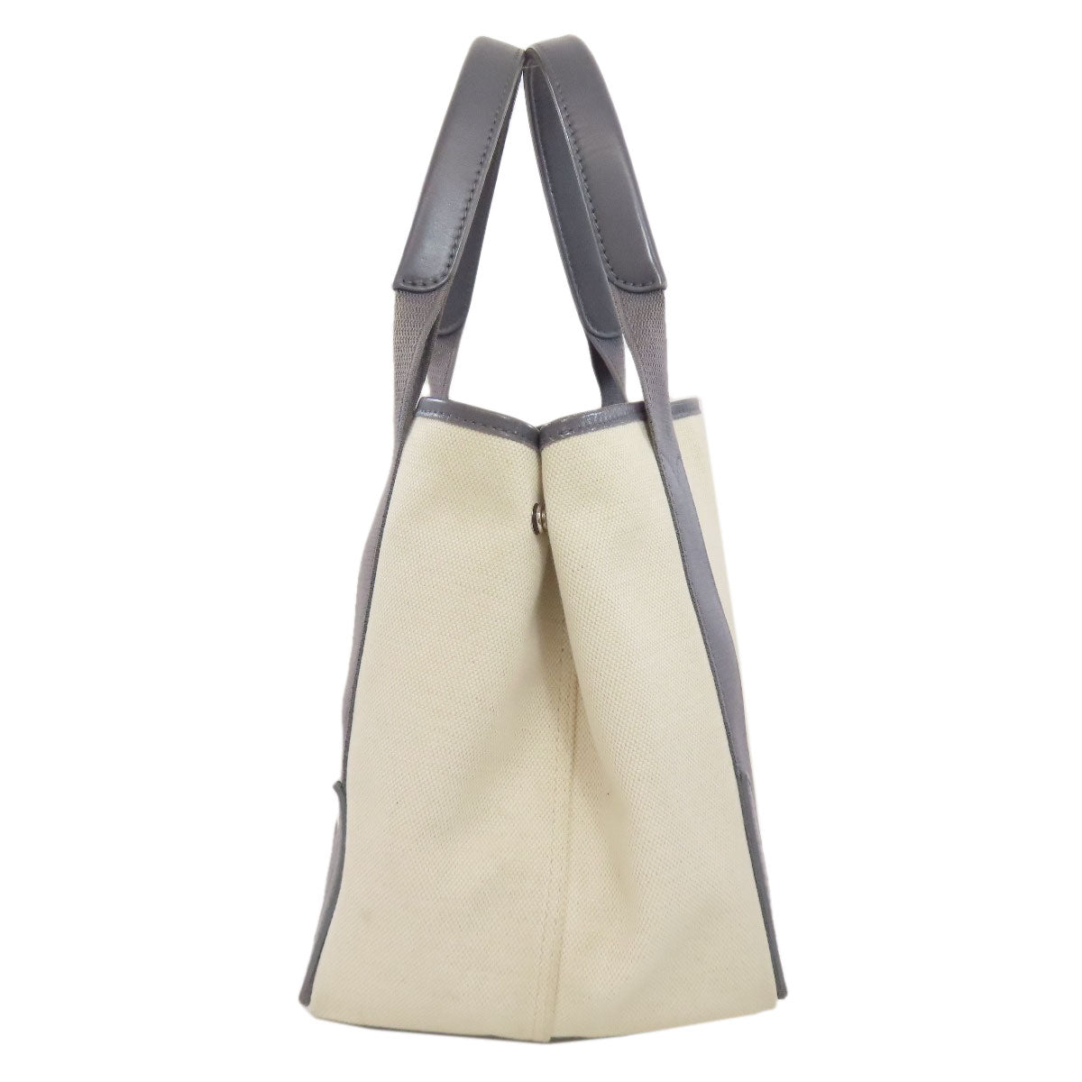 BALENCIAGA Tote Bag canvas white Navy kabas