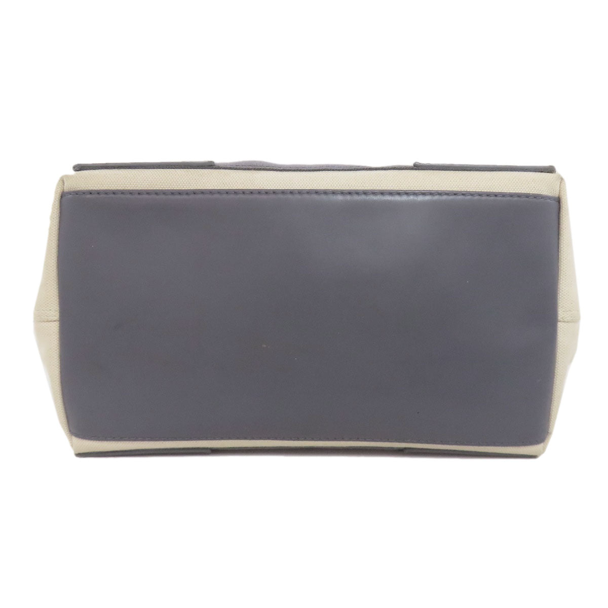 BALENCIAGA Tote Bag canvas white Navy kabas