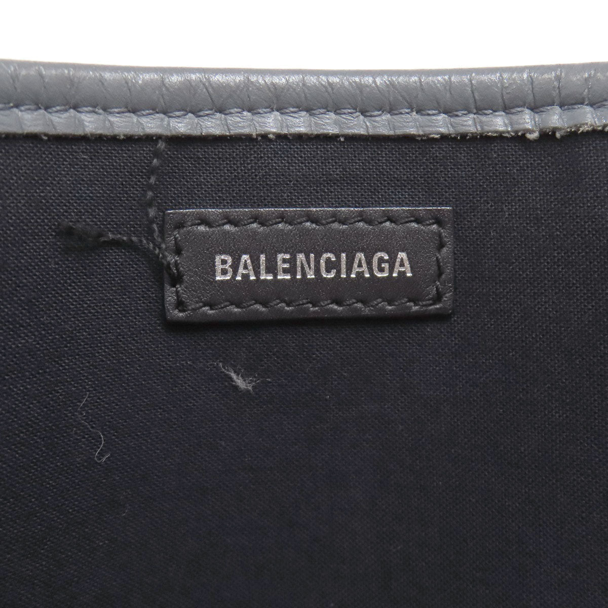 BALENCIAGA Tote Bag canvas white Navy kabas