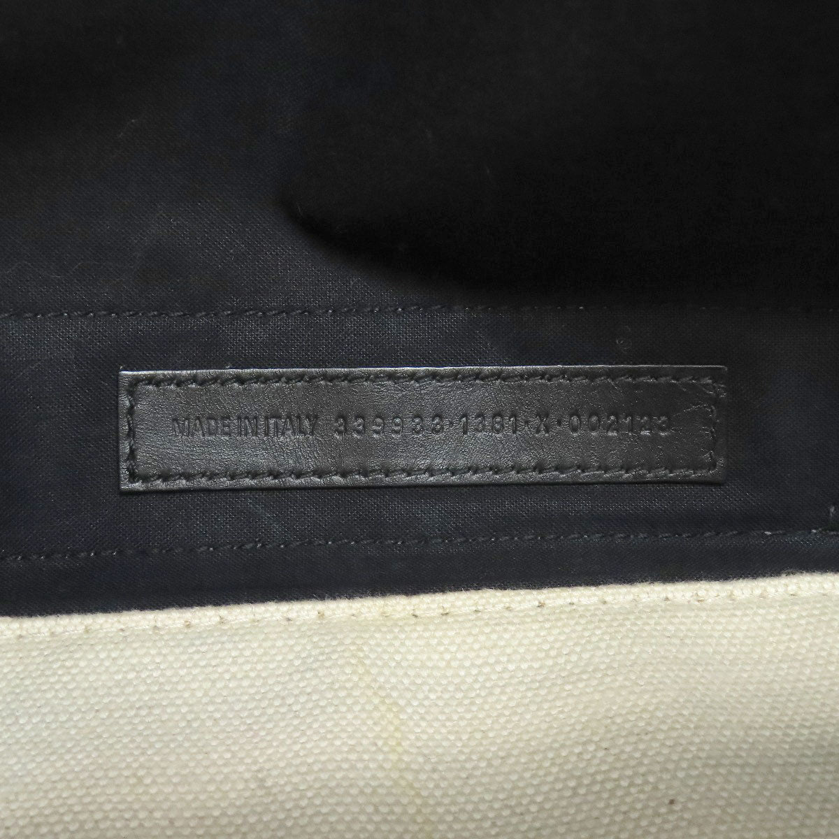 BALENCIAGA Tote Bag canvas white Navy kabas