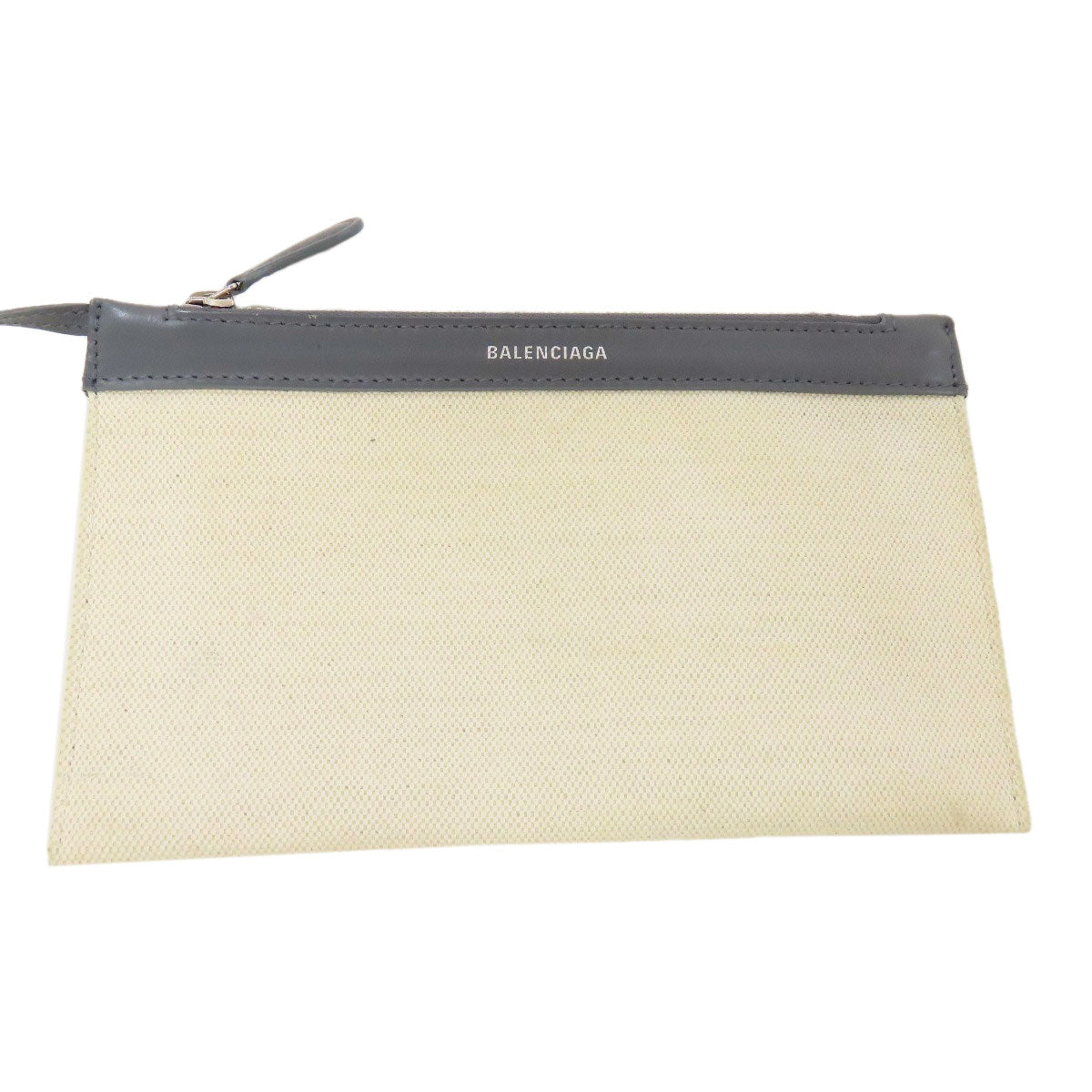 BALENCIAGA Tote Bag canvas white Navy kabas