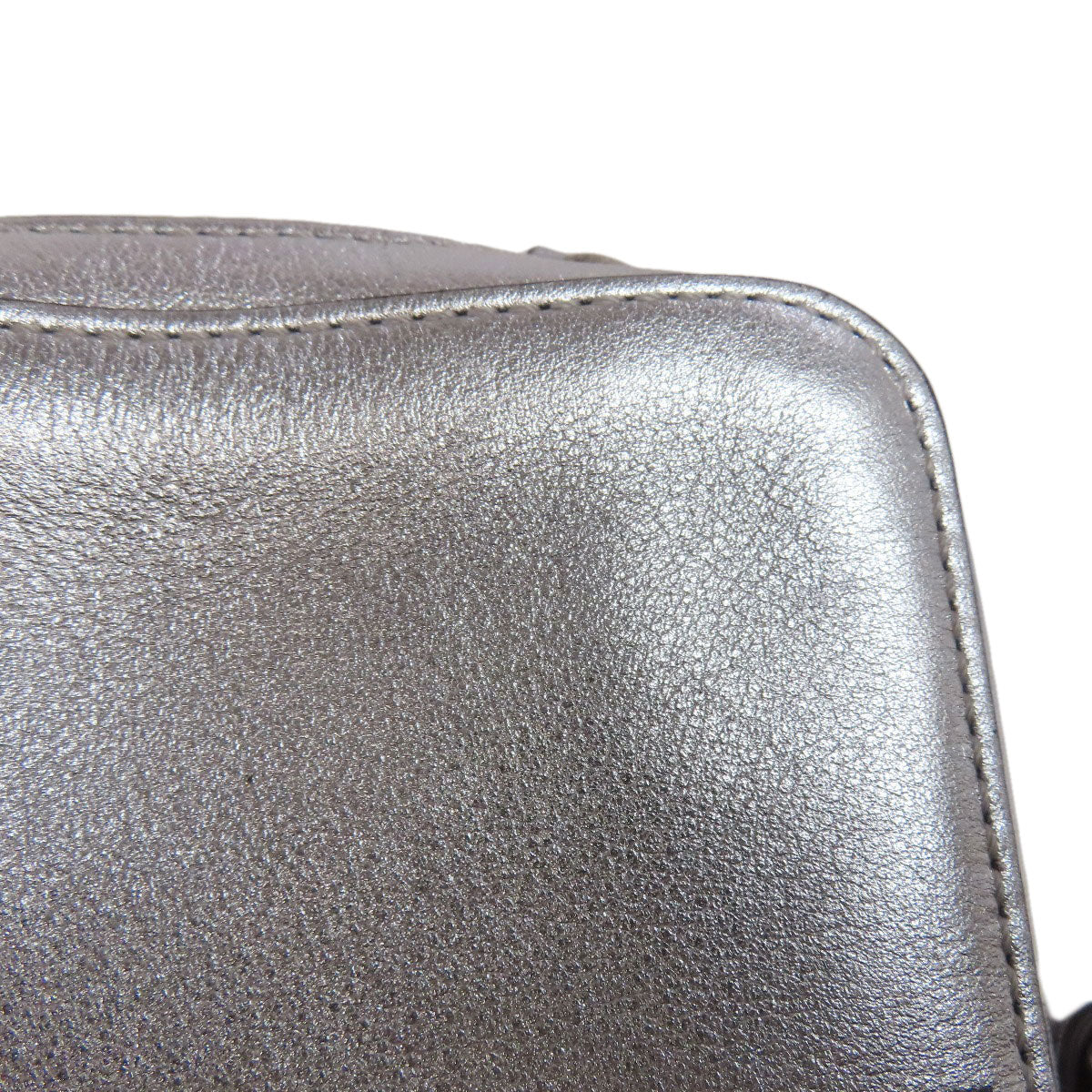 VALENTINO Shoulder Bag Calfskin Silver VLTN logo