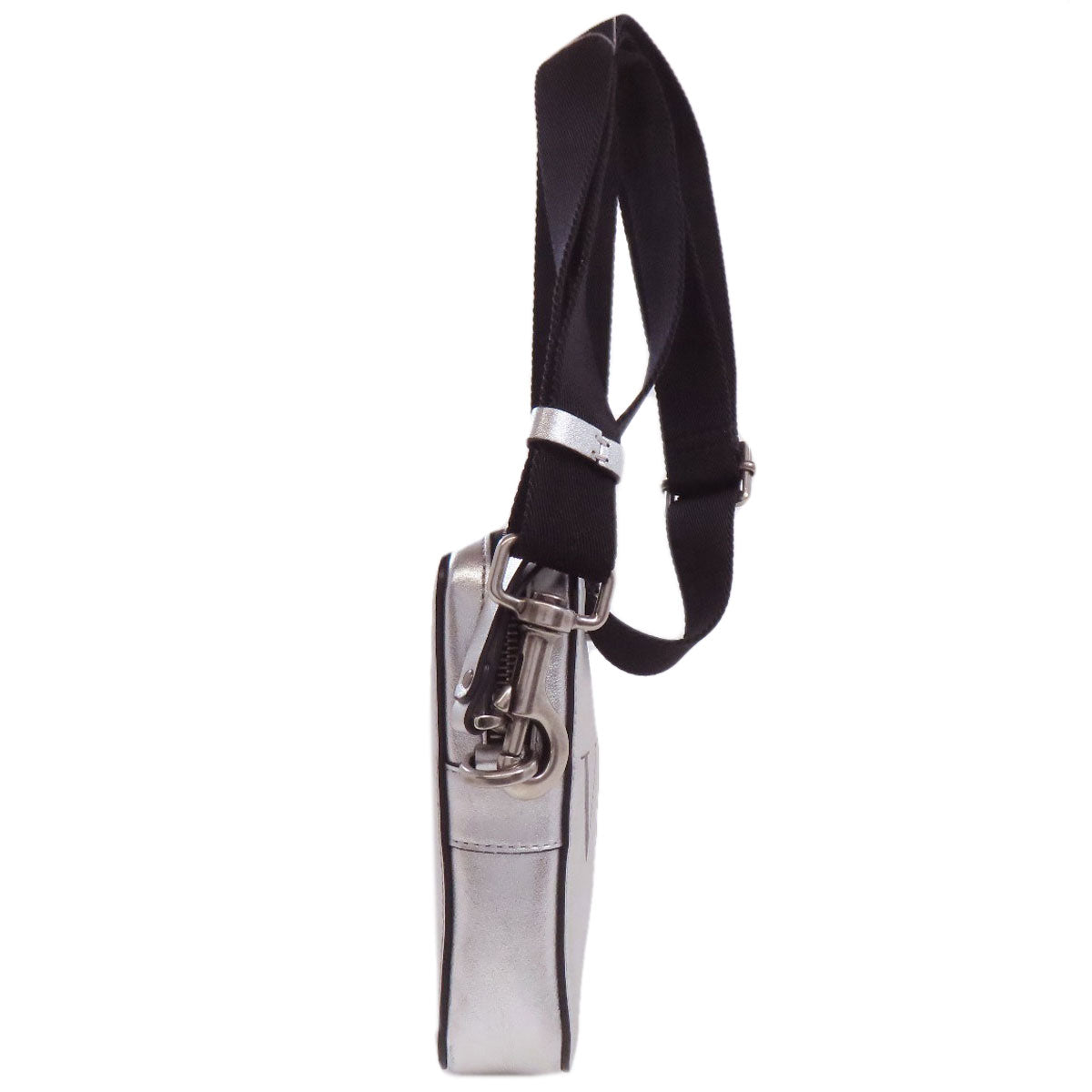 VALENTINO Shoulder Bag Calfskin Silver VLTN logo