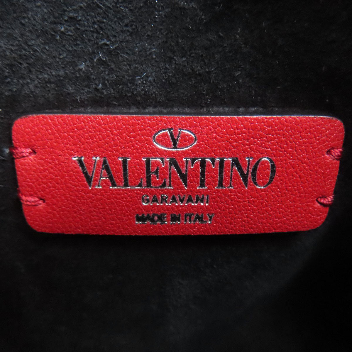VALENTINO Shoulder Bag Calfskin Silver VLTN logo