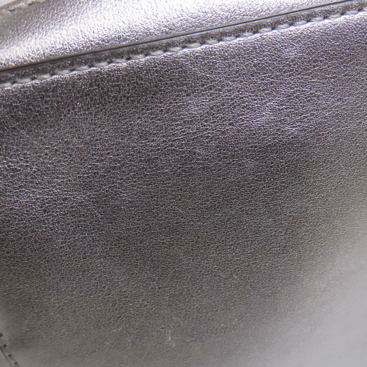 VALENTINO Shoulder Bag Calfskin Silver VLTN logo