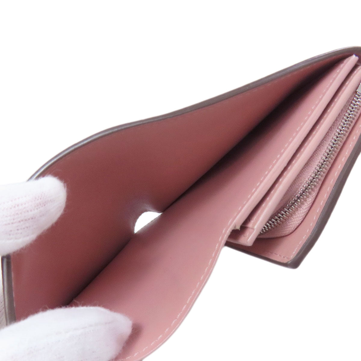 LOUIS VUITTON Bifold Wallet M80316 Mahina leather gray Portefeuille Iris Compact