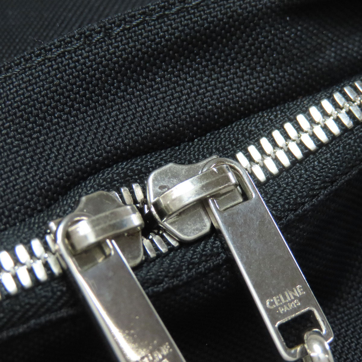 CELINE Backpack canvas black Embroidered backpack