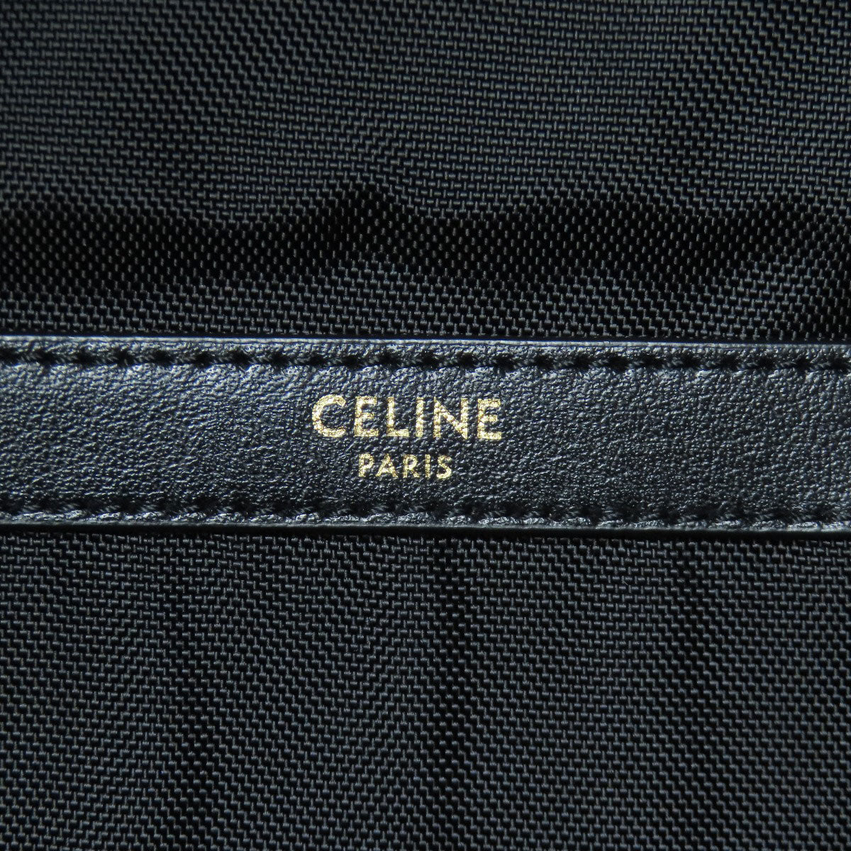 CELINE Backpack canvas black Embroidered backpack