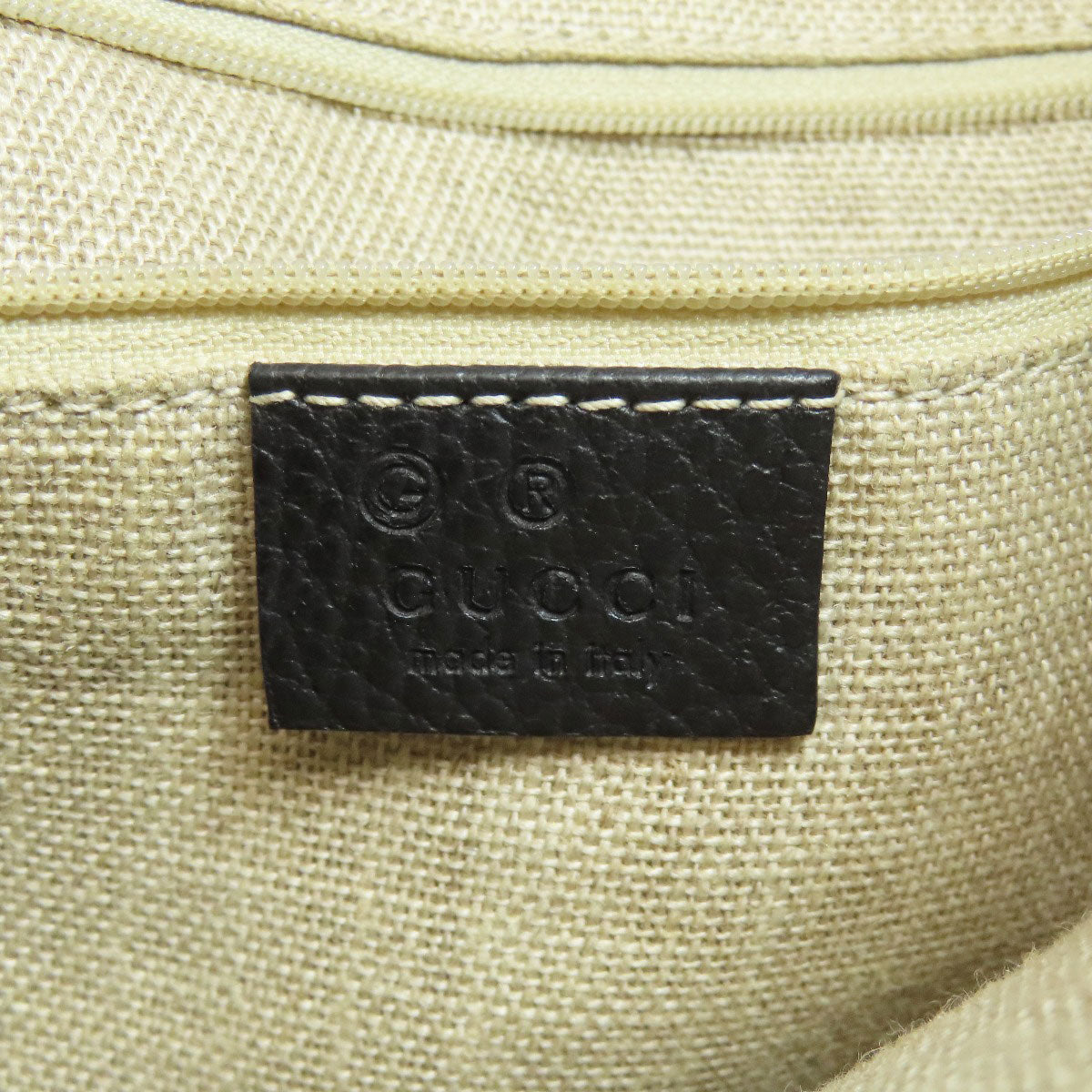 GUCCI Shoulder Bag 449711 leather black Outlet One Belt Interlocking G