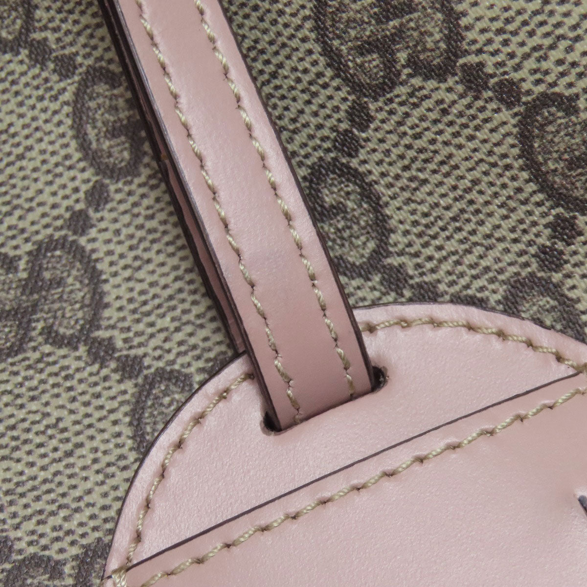 GUCCI Tote Bag 372613 PVC Brown GG Supreme Reversible