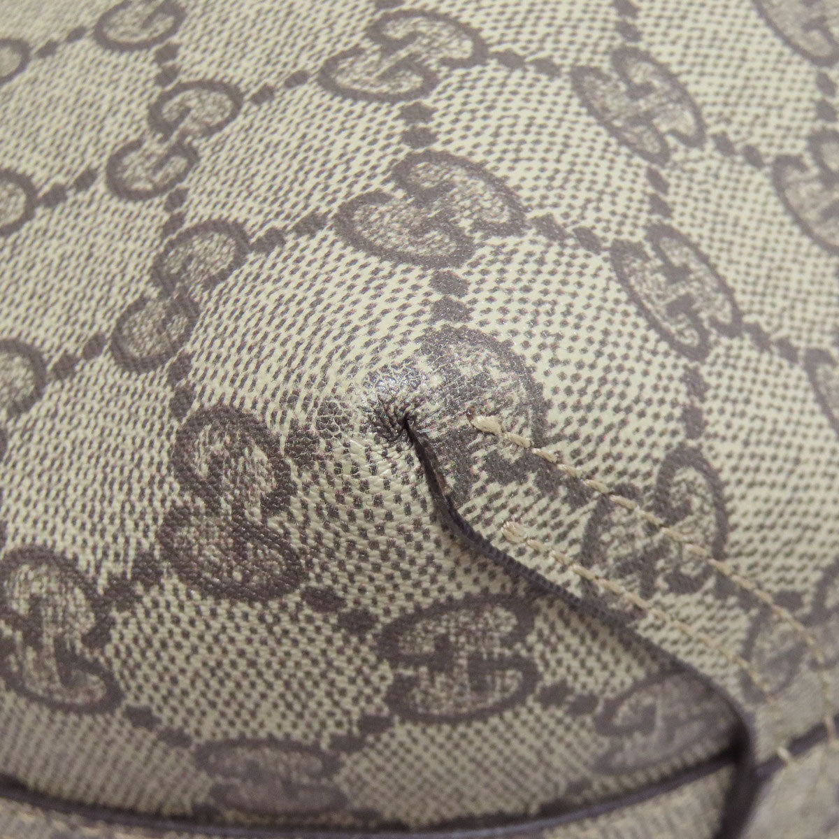 GUCCI Tote Bag 372613 PVC Brown GG Supreme Reversible