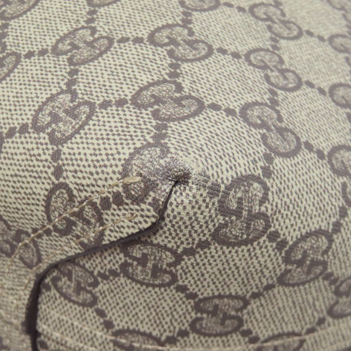 GUCCI Tote Bag 372613 PVC Brown GG Supreme Reversible