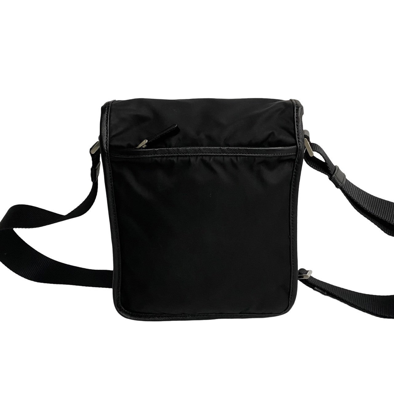 PRADA Shoulder Bag Nylon, Leather black Women(Unisex) Used Authentic