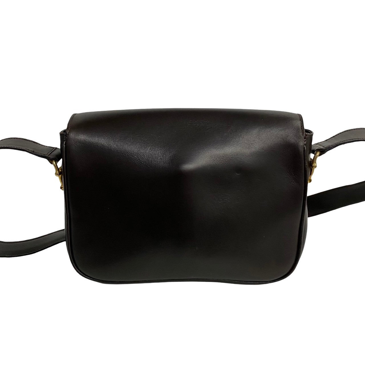 CELINE Shoulder Bag leather Brown Horsebit Women Used Authentic