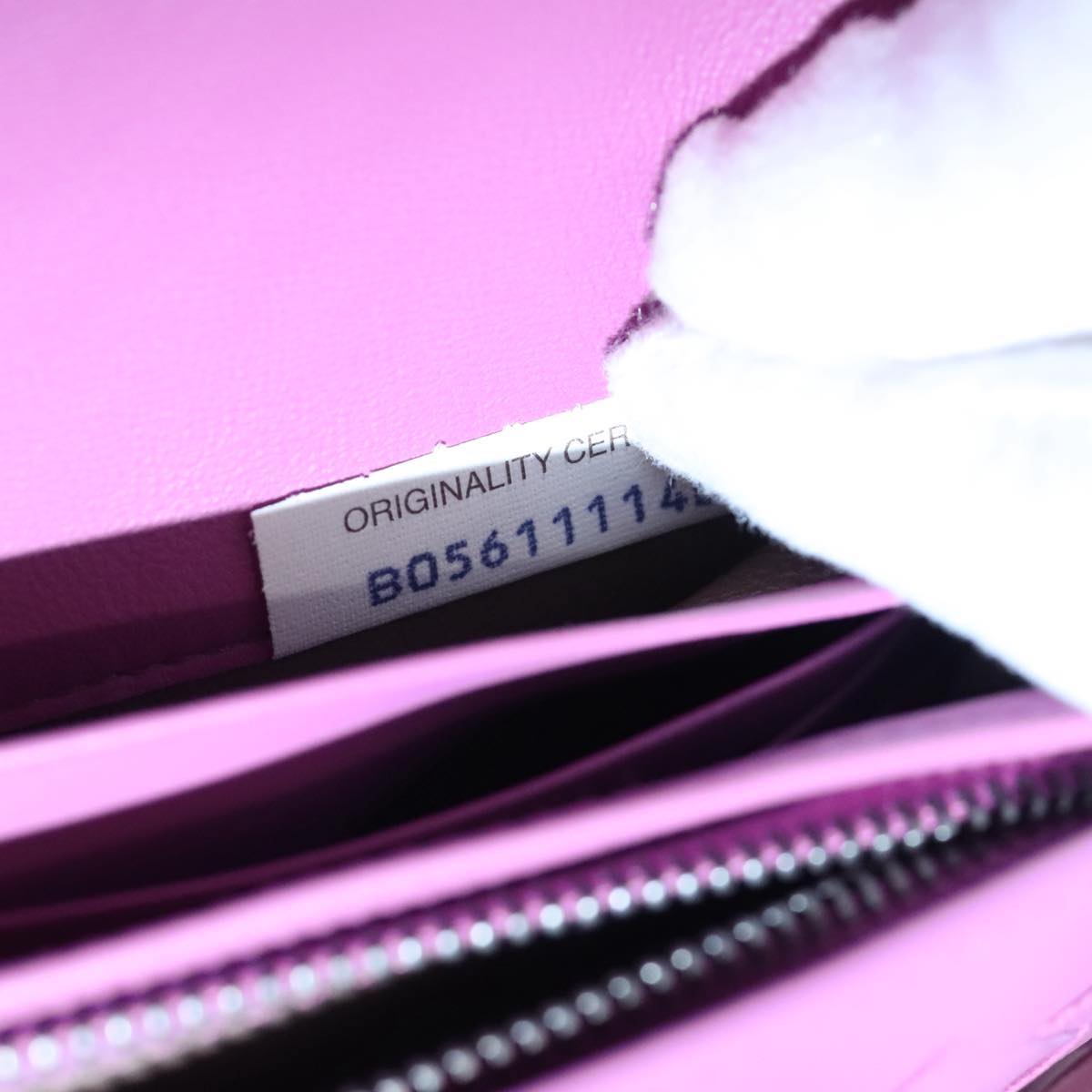 BOTTEGA VENETA Intecciato Long Wallet Leather Purple