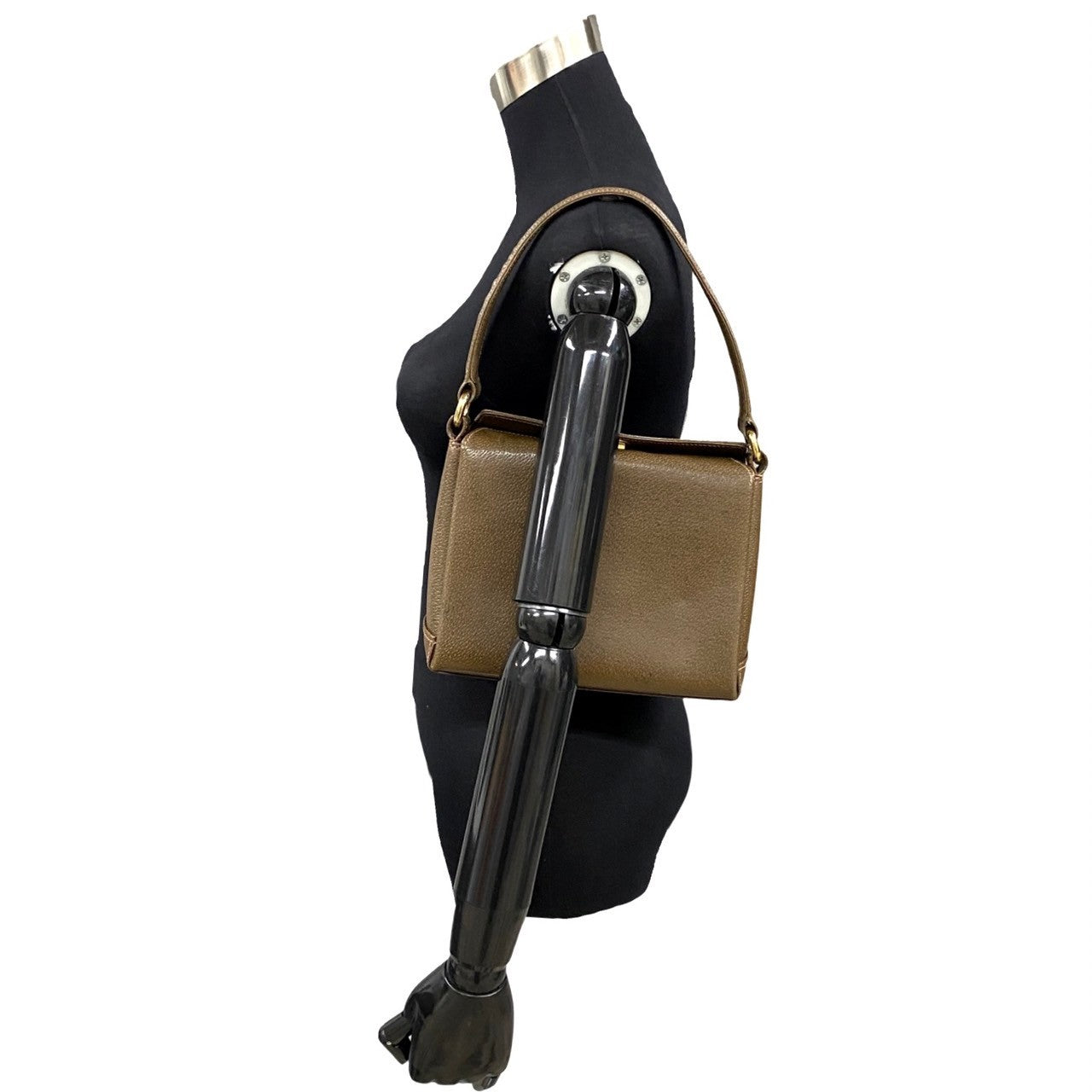 GUCCI Handbag leather Brown Women Used Authentic