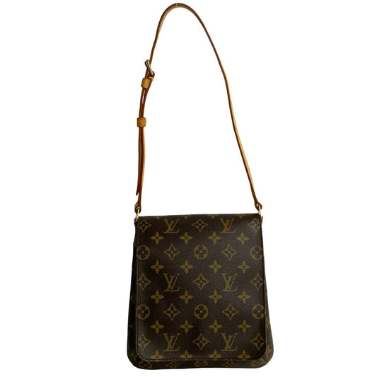 LOUIS VUITTON Shoulder Bag M51258 Leather, PVC Brown Monogram Musette salsa short mens(Unisex) Used Authentic