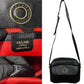 CELINE Shoulder Bag leather black Circle logo Women(Unisex) Used Authentic