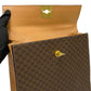 CELINE Handbag Leather, PVC Brown Macadam Blason Triomphe logo ring Metal Women Used Authentic