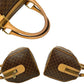 CELINE Shoulder Bag Leather, PVC Brown Macadam Blason Triomphe Pattern Women Used Authentic