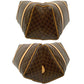 CELINE Shoulder Bag Leather, PVC Brown Macadam Blason Triomphe Pattern Women Used Authentic