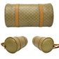 CELINE Handbag Leather, PVC beige Macadam Blason Pattern Women Used Authentic