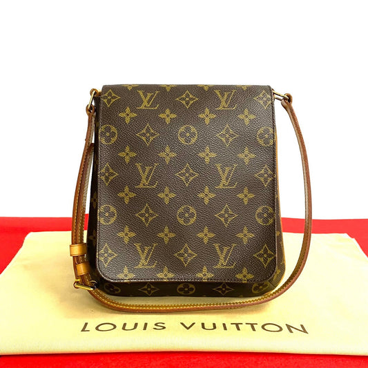 LOUIS VUITTON Shoulder Bag M51258 Leather, PVC Brown Monogram Musette Salsa Women Used Authentic