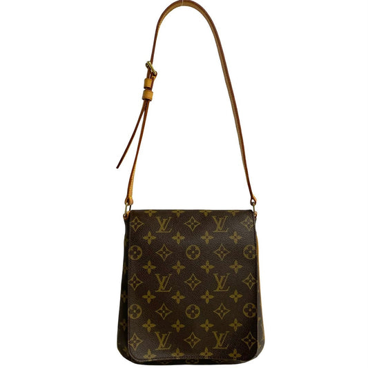 LOUIS VUITTON Shoulder Bag M51258 Leather, PVC Brown Monogram Musette Salsa Women Used Authentic