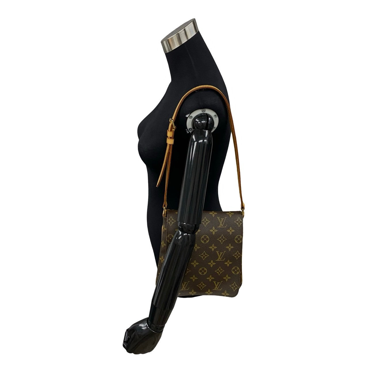LOUIS VUITTON Shoulder Bag M51258 Leather, PVC Brown Monogram Musette Salsa Women Used Authentic